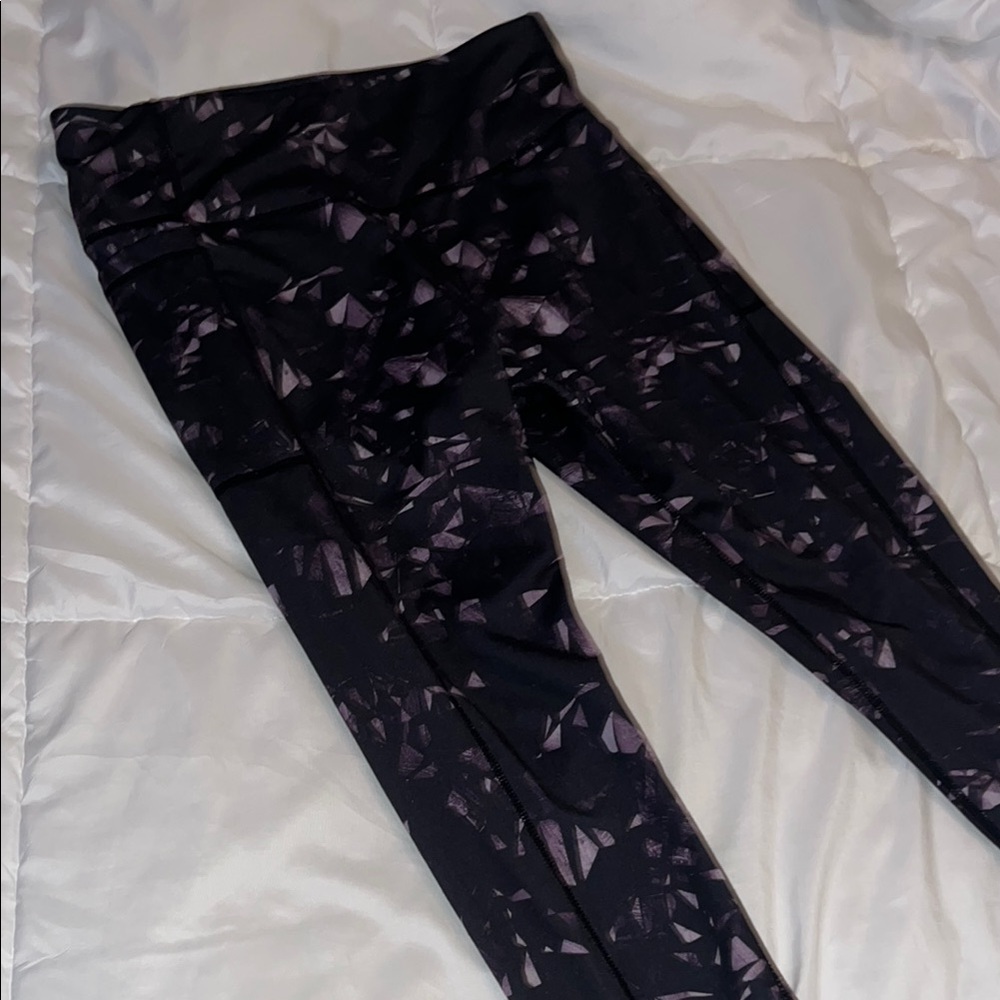 Stylish Black and Purple Kids Leggings